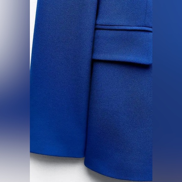 Zara Cobalt Blue Tailored Double Breasted Blazer - Picture 6 of 16